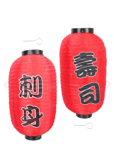 Japon Feneri Sushi Temalı H:50cmd:25cm