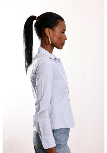 5in1Canpolat Mavi Slim Fit Gömlek 17449 Mavi