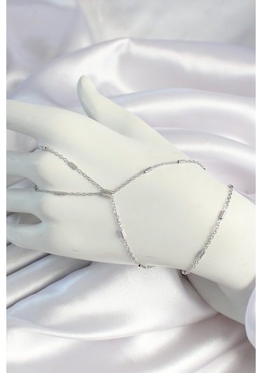 Pirinç Gümüş Renk Parçalı Zincirli Şahmeran - Tj-sn648 Çok Renkli