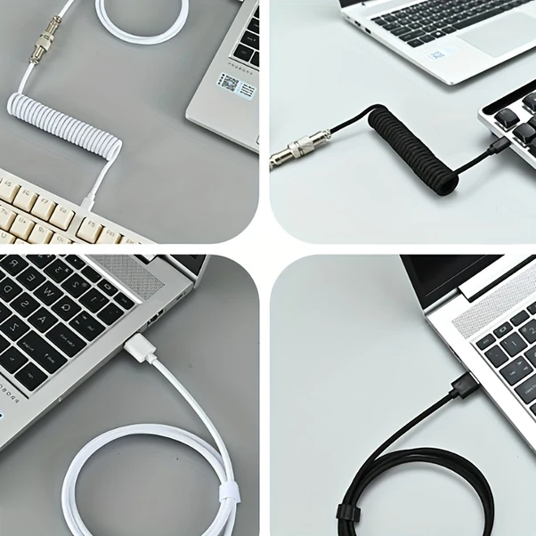 Sunshine011 Mekanik Klavye Kıvrımlı Kablo Usb C Usb Aviator Oyun Bilgisayar Aksesuar Mavi 118.11 İnç