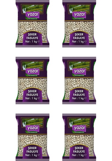 Yazar Şeker Fasulye 6 x 1 KG