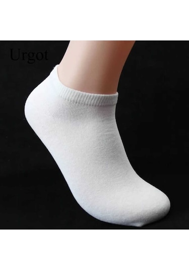 Deribond Pamuklu Patik Erkek Çorap 6 Adet Beyaz