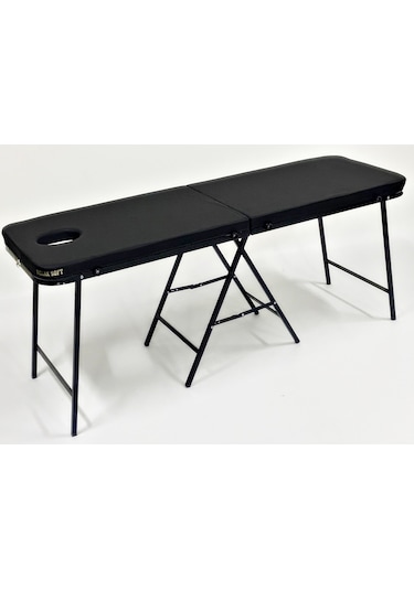 Çanta Tipi Masaj Yatağı Masası Katlanabilir Siyah