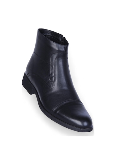 Burç 02621 Siyah Erkek Deri Bot Siyah