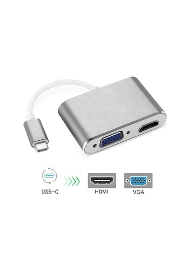 Netojen Nt-430 Type-c To Hdmı & Vga Converter