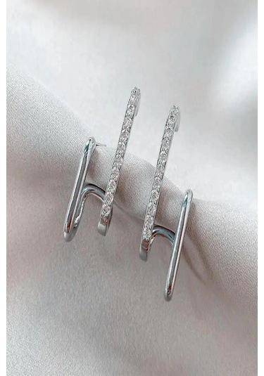 Kadın Vip Seri Mix Zirkon Taşlı Küpe Çok Renkli