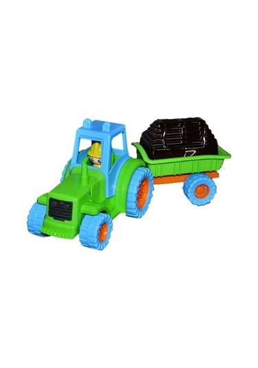Oyuncak Römorklu Traktör Taşıyıcı Oyuncak Traktör 35 Cm