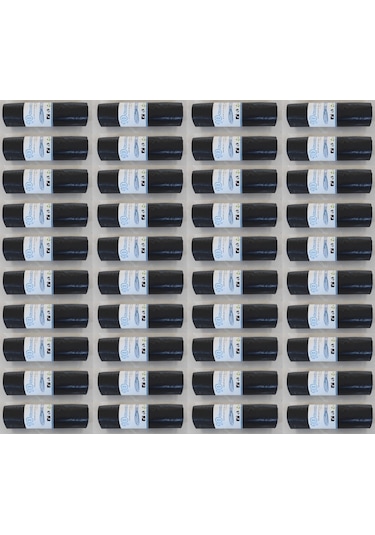 Polyfly Siyah Çöp Poşeti 90 x 120 CM 10'lu Rulo 40 Rulo 400 Adet