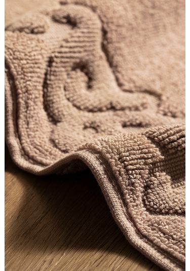 Orlena %100 Pamuk Ayak Havlusu - Vizon - 50x70 Cm Toprak