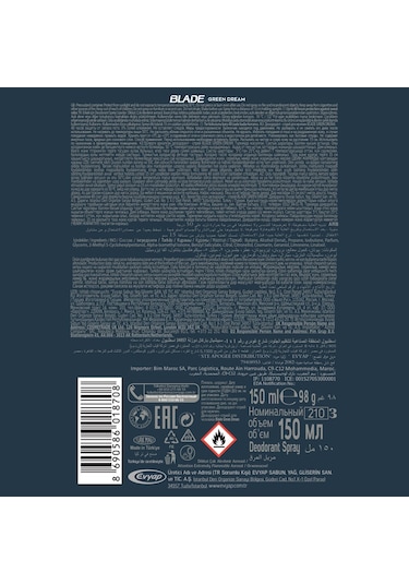 Blade Green Dream Deodorant 6 x 150 ML