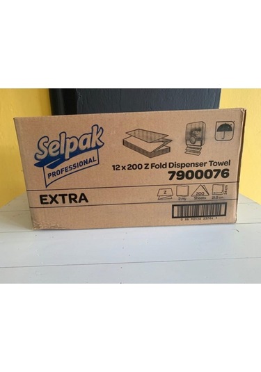 Selpak Professional Selpak Professıonal Extra 12*200 Yaprak Katlamalı Z Havlu 1 Koli