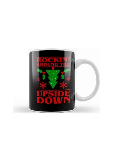 Rocking Around The Upside Down Stranger Things Kupa Bardak Porselen Karışık