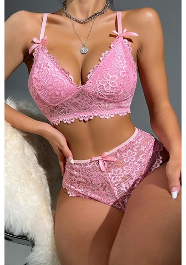 For Dreams 8455 Dantel Bralet Sütyen Takım 001
