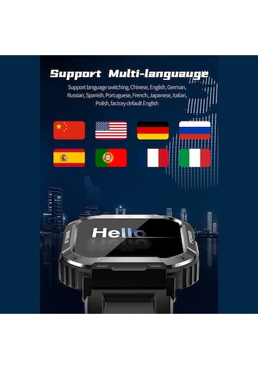 Leezsing V50 Akıllı Saat (İthalatçı Garantili): 1.83" Ips Ekran, Arama, Nabız, Spor Modları İle Sağlık Takibi Ip67 Su Geçirmez