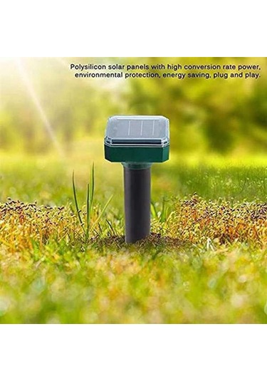 Hangfox Güneş Enerjili Ultrasonik Hayvan Kovucu Sistemi - Yaban Hayatı Ve Sırtlanları Dışarıda Engeller Yeşil Kufur, 6 Adet