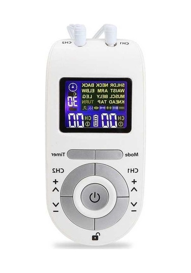 Tysm Taşınabilir 2 Kanallı Tens&ems Cihazı - Kas Masajı Beyaz - 12 Modlu 40 Güç Seviyesi Beyaz