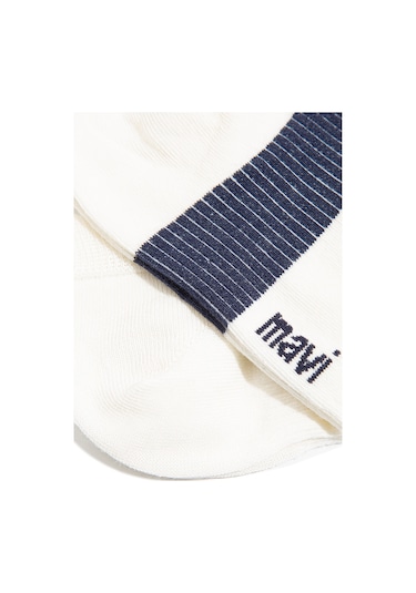 Mavi - Beyaz Patik Çorap 0911324-620 Beyaz