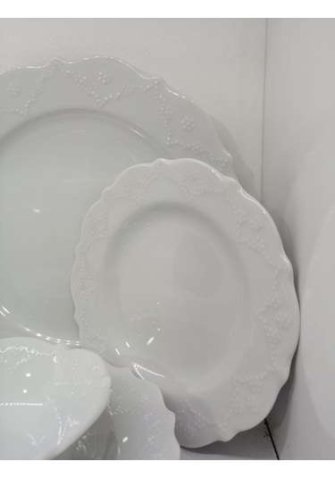 Porland Porselen Queen 24 Parça 6 Kişilik Yemek Takımı Sade
