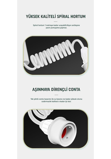 Ghdent GH15 Manuel Ağız Duşu 2 Başlıklı Askılıksız Şarjsız ve Kademeli Tazyikli Tasarım﻿﻿