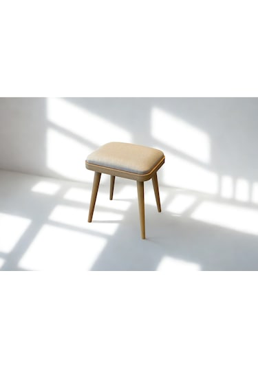 Porto İkili Tabure Meşe Krem 33 X 46 X 40 Cm Antrasit