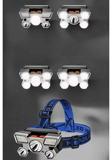 Balıkçı Kafa Lambası Led Işık 4 Farklı Mod Esnek Ayarlanabilir