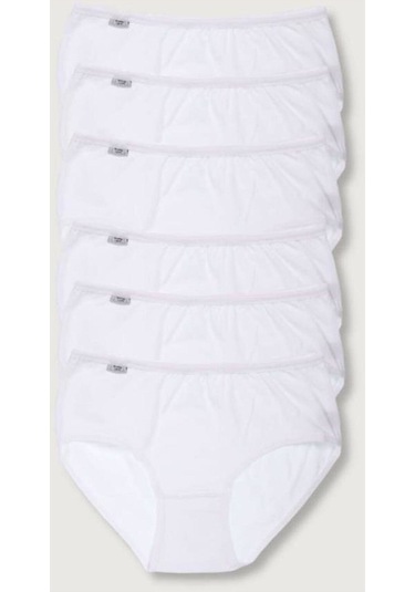 Bonbonetti Kadın Beyaz 6'Lı Paket Likralı Bato  Elf568T0924Ccm6 Beyaz Xl Beyaz Kadın Külot Beyaz