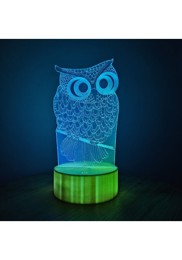 Jetjest Baykuş Figürlü 3d Led Gece Lambası