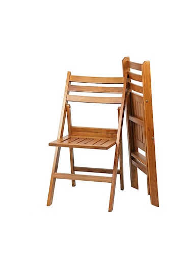 Albatros Katlanır Ahşap Bahçe Balkon Seti: 60x80 Masa+2 Sandalye