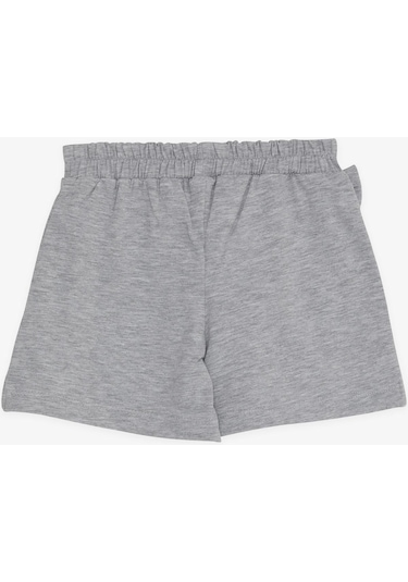 Breeze Kız Çocuk Şort Etek Fiyonklu Fırfırlı 1.5-5 Yaş, Gri Melanj-gri Melanj Gri Melanj