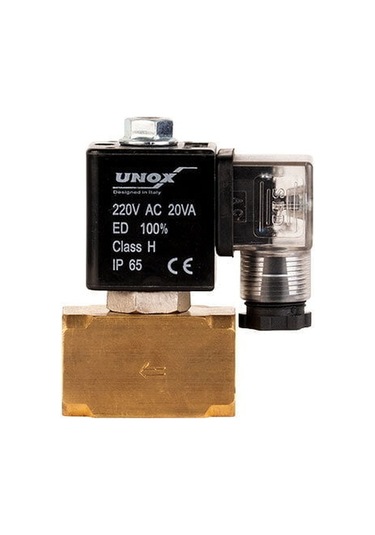 Unox 24 V Dc Takoz Gövde Solenoid Valf Normalde Kapalı 1/2" (0-16 BAR)