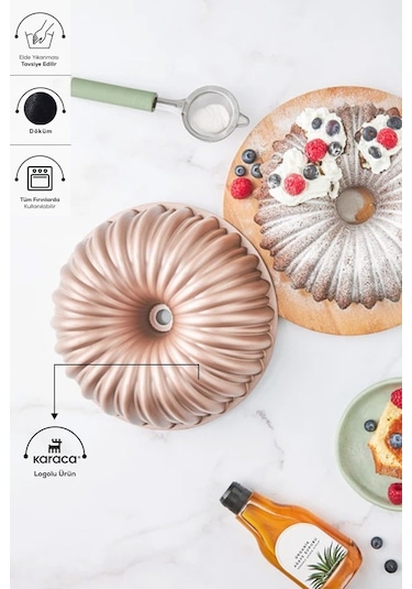 Karaca  Cake Pro Dilimli Rosegold Döküm Kek Kalıbı