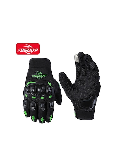 Bsddp Binici Kaymaz Anti-damla Motosiklet Sürme Eldiveni Yeşil