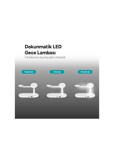 Ttec Aircharger Quattro M Magsafe Uyumlu Led Li Kablosuz Hızlı Şarj Standı