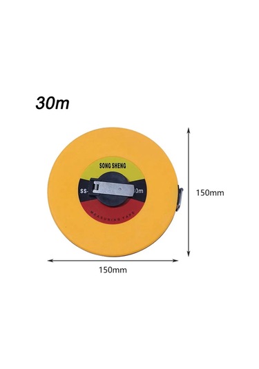 Boyut-30m-el 10 15 20 30 50m Mezura Dairesel Cam Elyaf Deri Bant Marangoz Metrik Ölçüm Metre Mezura Aracı
