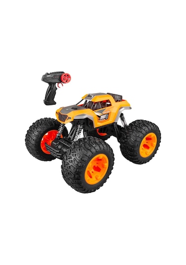 Kumandalı 33 Cm Dev Off-road Araba 15km/h Hızlı, Şarjlı, 2.4ghz Rc Tırmanıcı Arazi Aracı 9030-3f - Turuncu