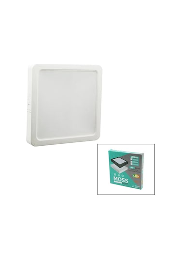 Moss Lıght 20w Kare Beyaz Metal Kasa Sıva Üstü Led Slim Panel 1350lm 5365 Çok Renkli