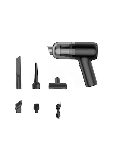 Savoringdetails Araba Vakum Süpürgesi Yüksek Güçlü El Tipi Mini Vakum Kablosuz 10000pa