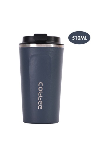 Hangfox 304 Paslanmaz Çelik İki Katlı Vakumlu Isı/sıcak Saklama Bardak, Antip打滑 Tabanlı, 510ml Büyük Boy Lacivert Ofis/seyahat Kupa Koyu Mavi