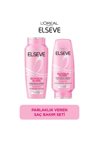 Elseve Glycolic Gloss Parlaklık Veren Saç Bakım Rutini Seti