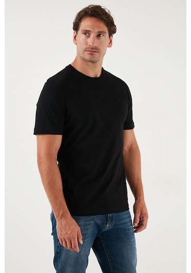 Buratti Pamuklu Regular Fit Bisiklet Yaka Erkek T Shirt 59020204 Siyah