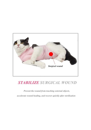 Mufunye Kedi Kurtarma Kıyafeti İçin Karın Yaraları Cilt Hastalıkları İçin Nefes Alabilen E-yaka Ameliyat Sonrası Yalama Önleyici