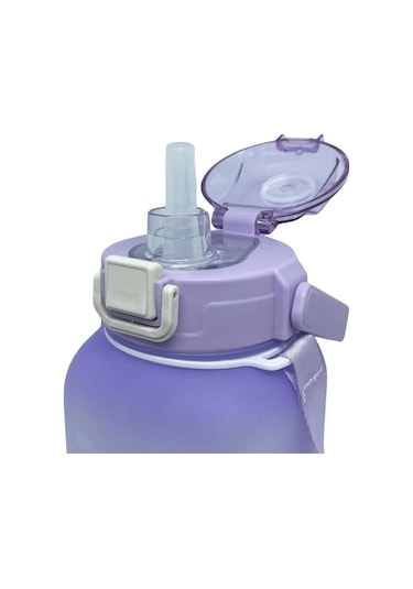 Vagonlife Vgn2275-t Mor 1100ml Çocuk Pipetli/pipetsiz Kullanım Su Matarası -askılı