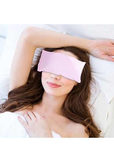 Mufunye Lavanta Ve Ketencik Dolgulu Pembe Ipek Göz Yastığı - Uyku Ve Rahatlama İçin Yoga Asistanı Diğer