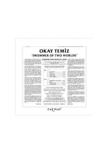 Okay Temiz - Drummer Of Two Worlds Reissue - Avrupa Edisyonu Plak