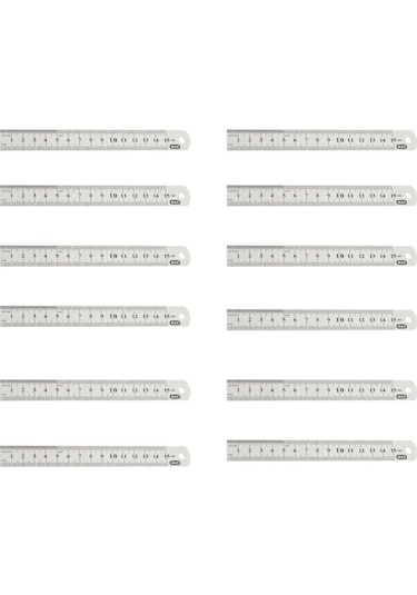 Mas 2328 Çelik Cetvel 15 Cm - 12 Adet