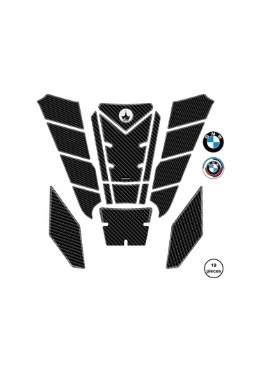 Bmw F750 Gs 2025 İle Uyumlu Kaydırmaz 6d Karbon 19 Parça Tank Pad Seti Gc69 KARBON