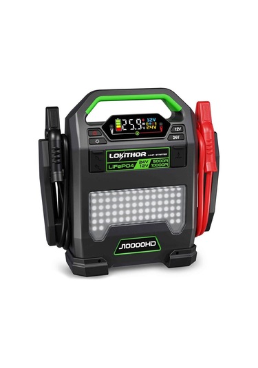 Lokithor J10000hd 12v/24v 10.000amp Lifepo4 Akıllı Akü Takviye + Powerbank + Led Lamba Fr J10000hd
