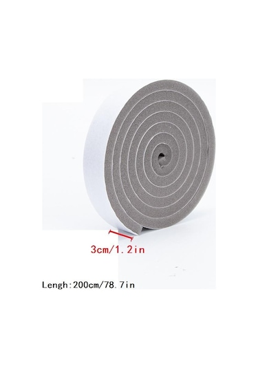 1 Rulo Çok Amaçlı Köpük Sızdırmazlık Şeridi - Kapı Ve Pencereler İçin Ses Ve Toz Geçirmez - Kolay Kurulum 3cm X 2m