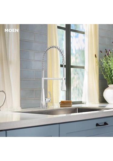 Moen Essie Krom Tek Kolu Yüksek Ark Pulldown Mutfak Bataryası, 87 Diğer
