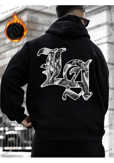 Y2k Trend Sezon Unisex Retro Sweatshırt Kapşonlu Kod 1693 Trz1579 Siyah